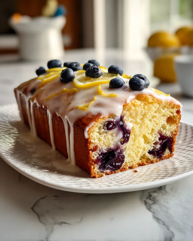 Photo of featured for Indulgent Blueberry Lemon Loaf Cake: A Burst of Citrus Sunshine