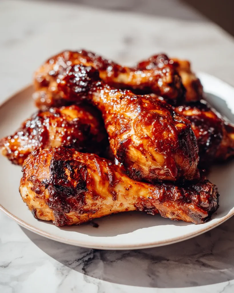 Photo of featured for Irresistible Brown Sugar Smoky BBQ Chicken Legs