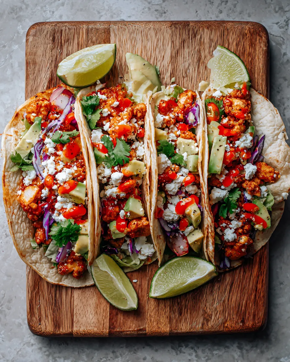 Photo of featured for Spicy Buffalo White Bean Tacos: A Fiery Twist on Taco Night