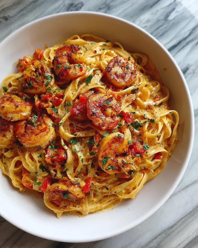 Photo of featured for Spicy Cajun Shrimp Alfredo Pasta: A Flavor Explosion