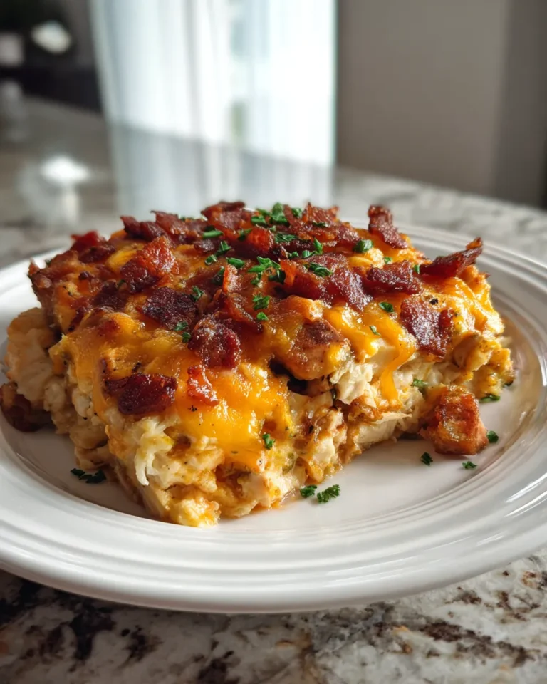 Photo of featured for Irresistible Cheesy BBQ Bacon Chicken Casserole: A Flavor Explosion
