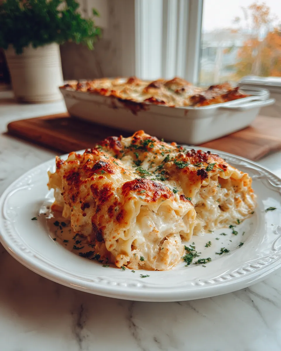 Photo of featured for Indulge in Cheesy Chicken Alfredo Lasagna Rolls: A Decadent Delight