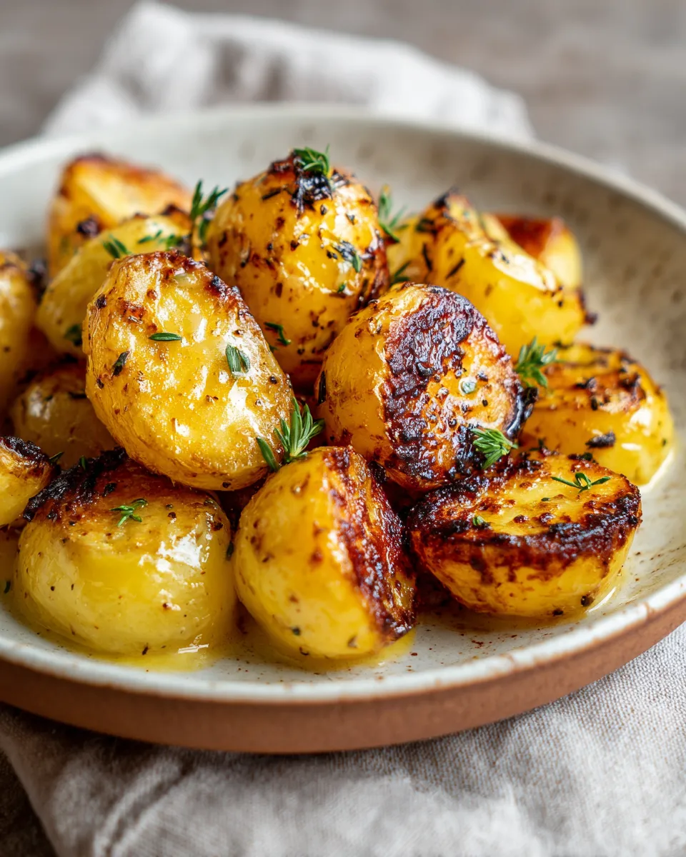 Photo of featured for Indulgent Creamy Mustard Roasted Potatoes: A Decadent Delight