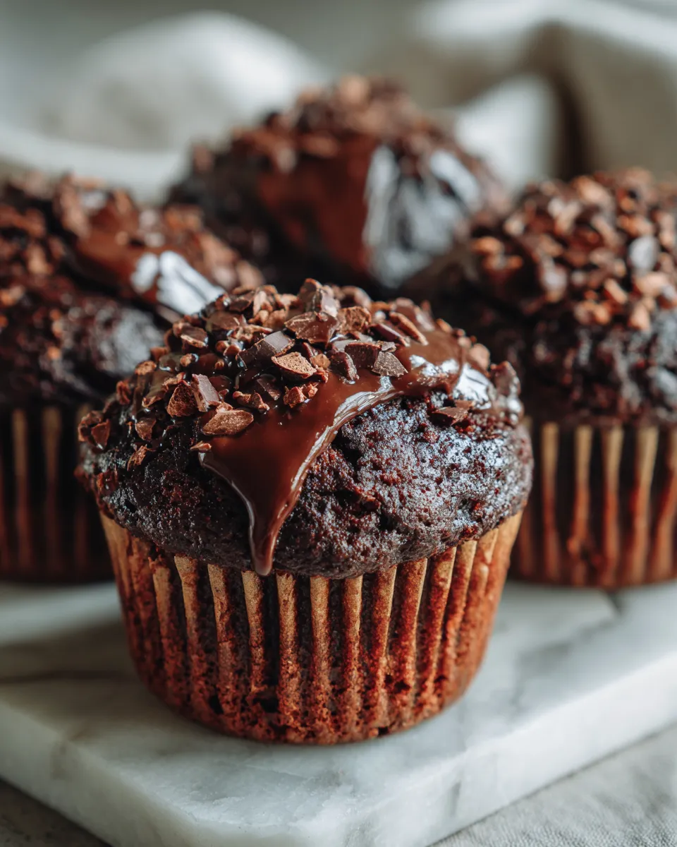 Photo of featured for Indulgent Double Chocolate Fudge Muffins: A Decadent Delight