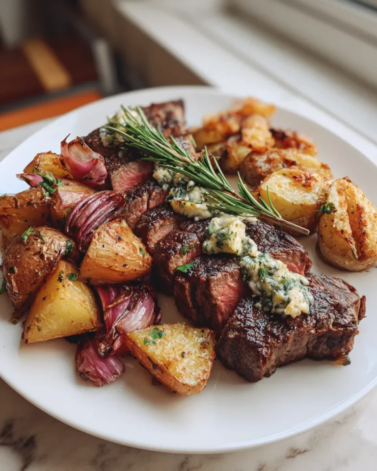 Photo of featured for Sizzling Garlic Butter Steak and Potato Skillet: A Flavorful Delight