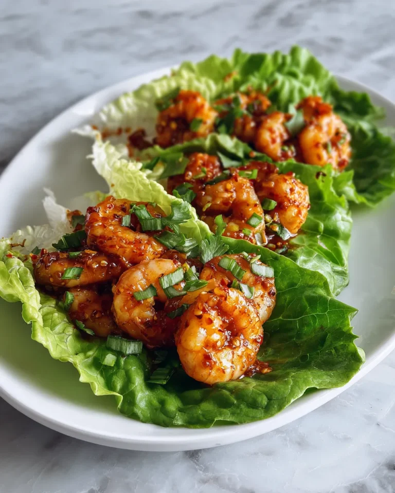 Photo of featured for Spicy Garlic Chili Shrimp Lettuce Wraps: A Flavor Explosion