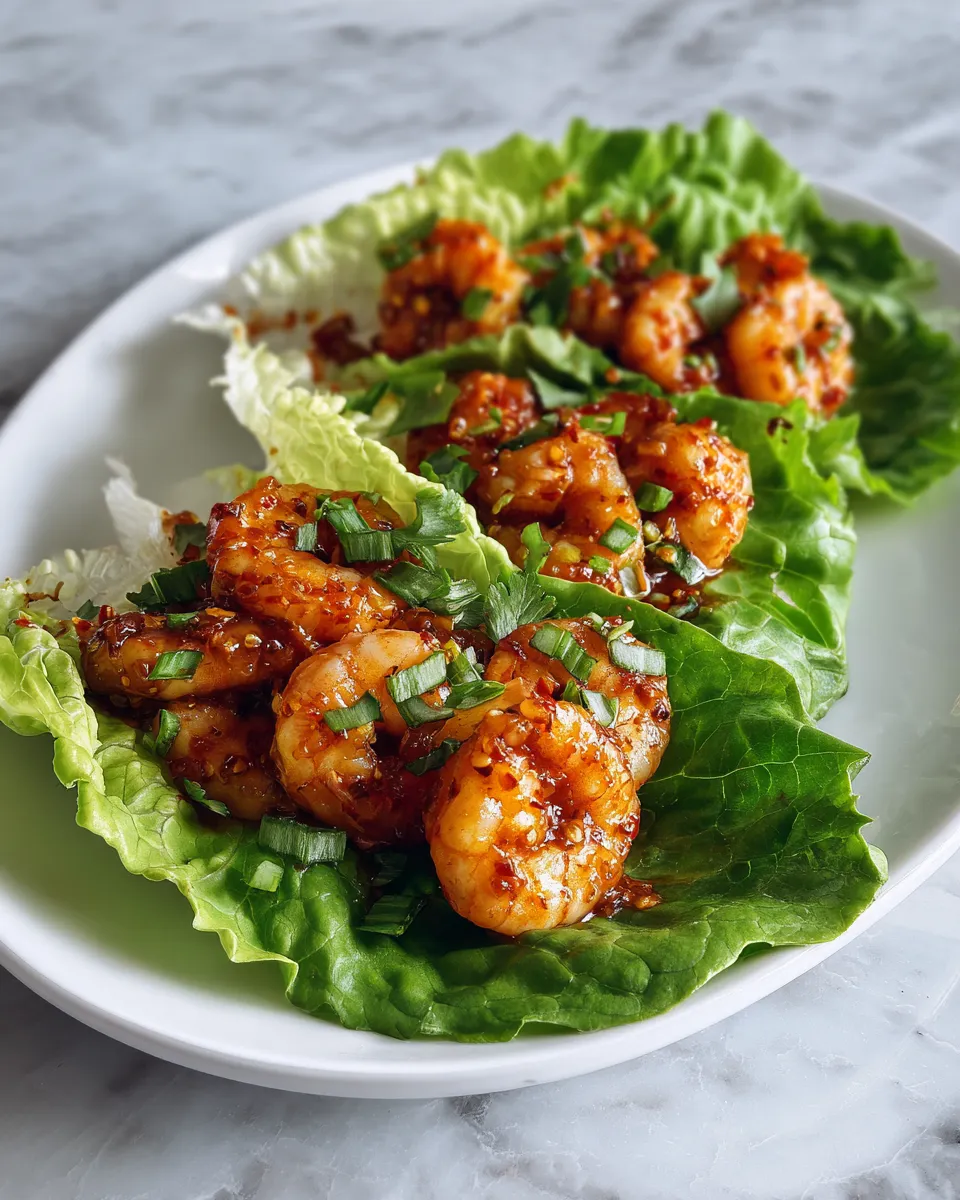 Photo of featured for Spicy Garlic Chili Shrimp Lettuce Wraps: A Flavor Explosion