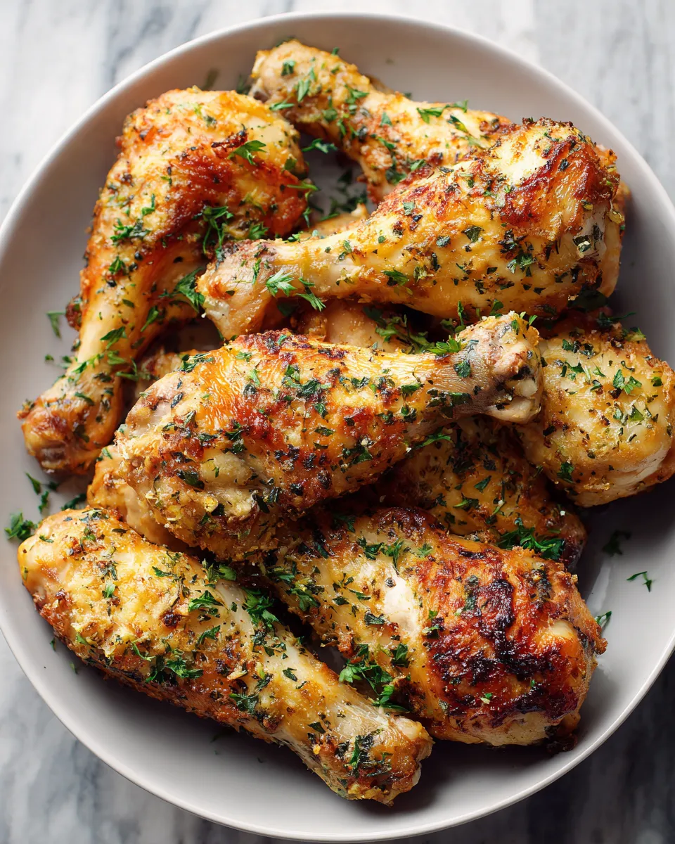 Photo of featured for Irresistible Garlic Parmesan Chicken Drumsticks: A Flavor Explosion