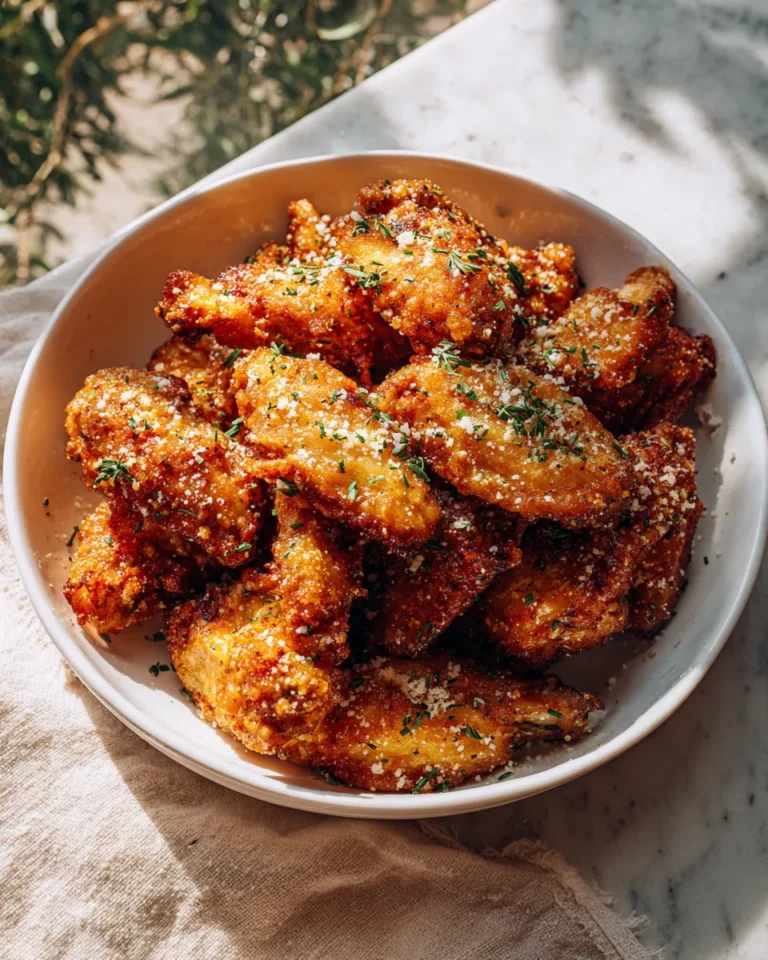 Photo of featured for Irresistible Garlic Parmesan Crispy Chicken Wings: A Flavor Explosion