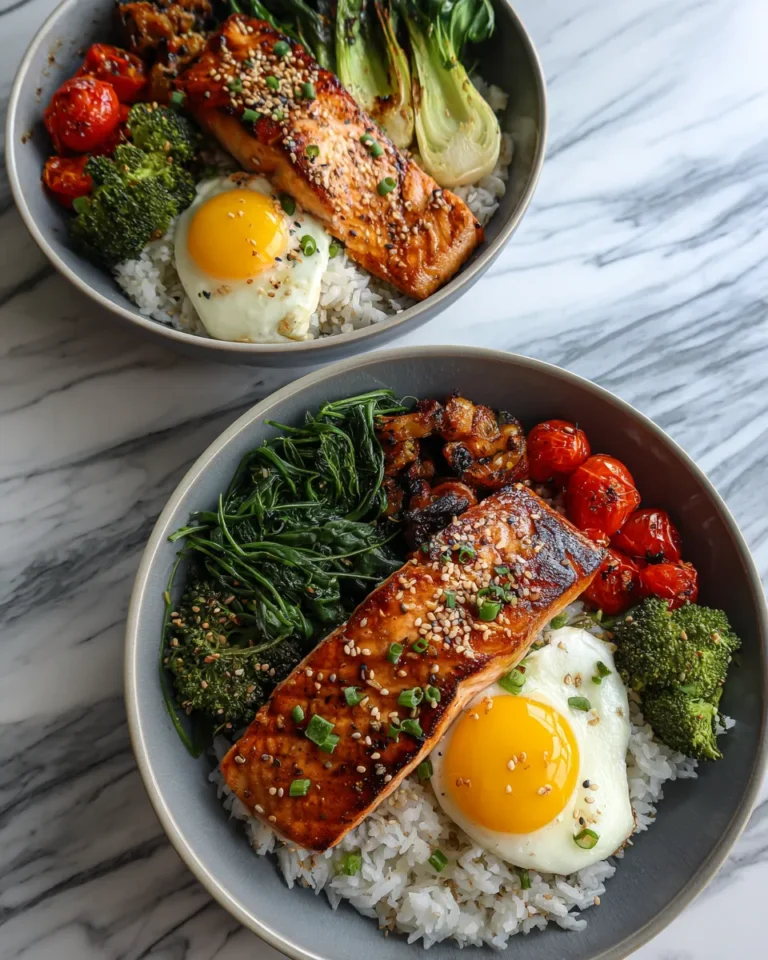 Photo of featured for Savory Honey Garlic Salmon Rice Bowls: A Flavor Explosion