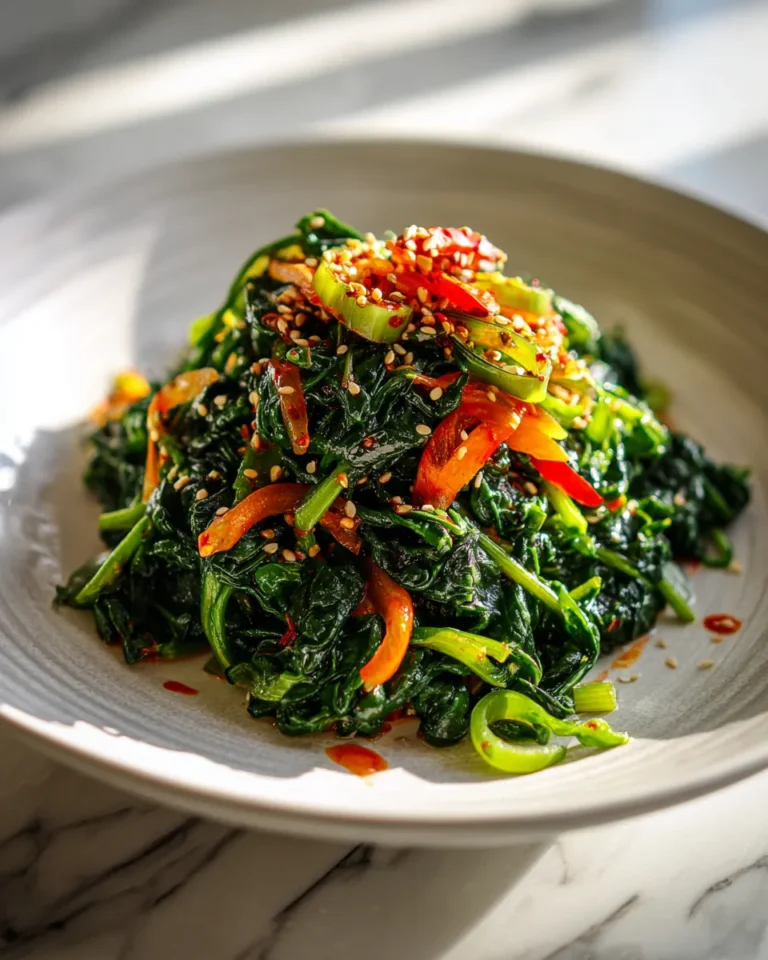 Photo of featured for Savory Korean Spinach Salad: A Flavorful Twist on a Classic Side Dish