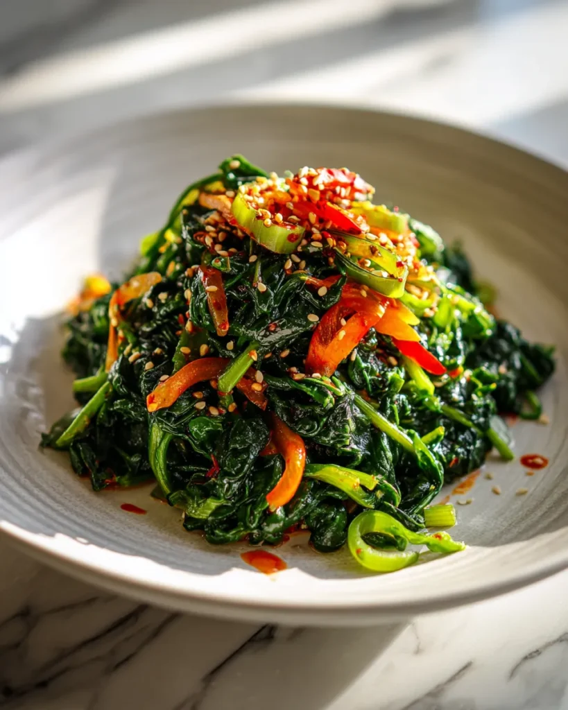 Photo of featured for Savory Korean Spinach Salad: A Flavorful Twist on a Classic Side Dish