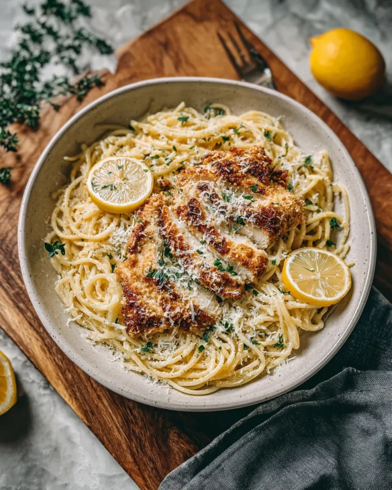 Photo of featured for Delicious Lemon Garlic Parmesan Chicken Pasta: A Flavor Explosion