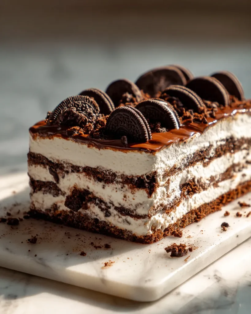 Photo of featured for Indulgent No-Bake Oreo Icebox Cake: A Decadent Delight