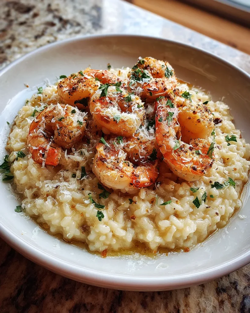 Photo of featured for Irresistible Parmesan Garlic Risotto with Shrimp: A Decadent Delight