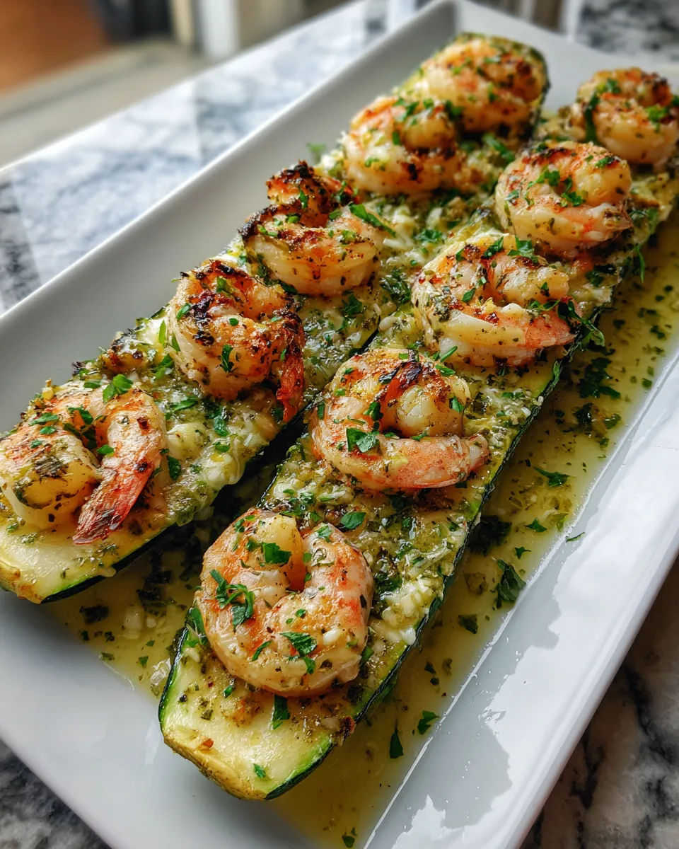 Photo of featured for Delicious Shrimp Scampi Zucchini Boats: A Flavorful Twist on a Classic Dish
