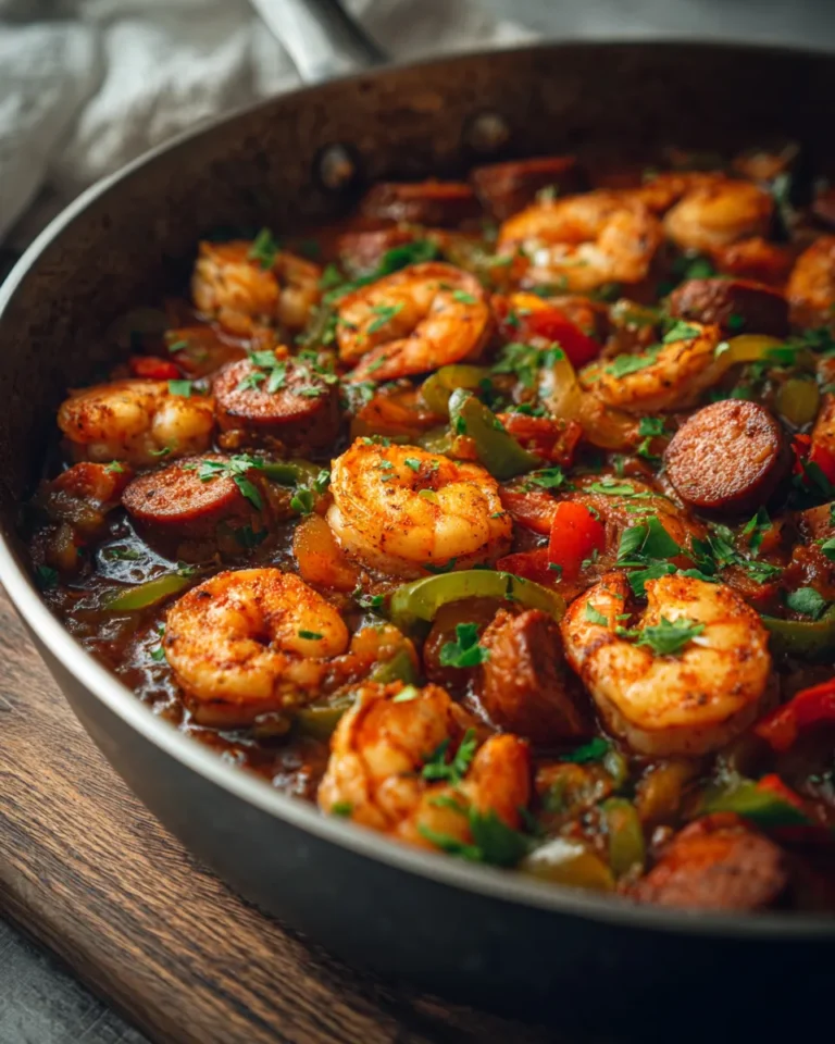Photo of featured for Spicy Cajun Shrimp Sausage Skillet: Fiery Flavor Explosion