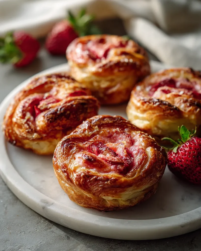 Photo of featured for Indulgent Strawberry Cream Cheese Danish Bake: A Sweet Delight