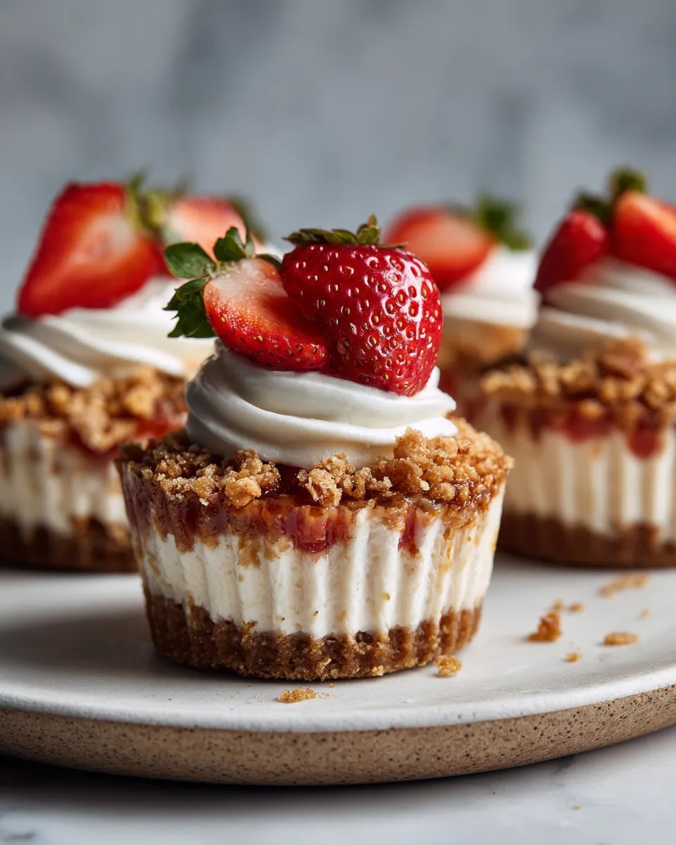 Photo of featured for Irresistible Strawberry Crunch Cheesecake Cups