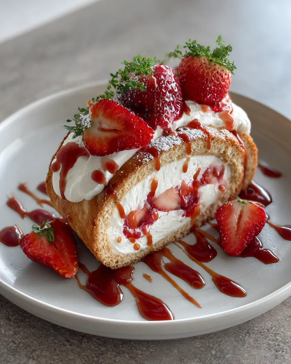 Photo of featured for Indulgent Strawberry Shortcake Cheesecake Rolls: A Decadent Delight