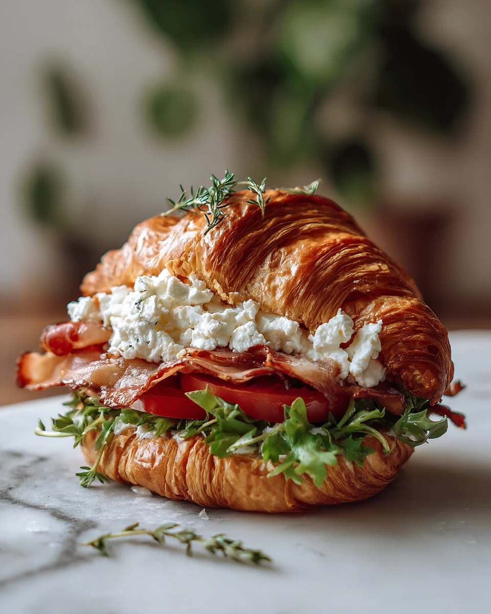 Apple Goat Cheese Croissant Sandwich
