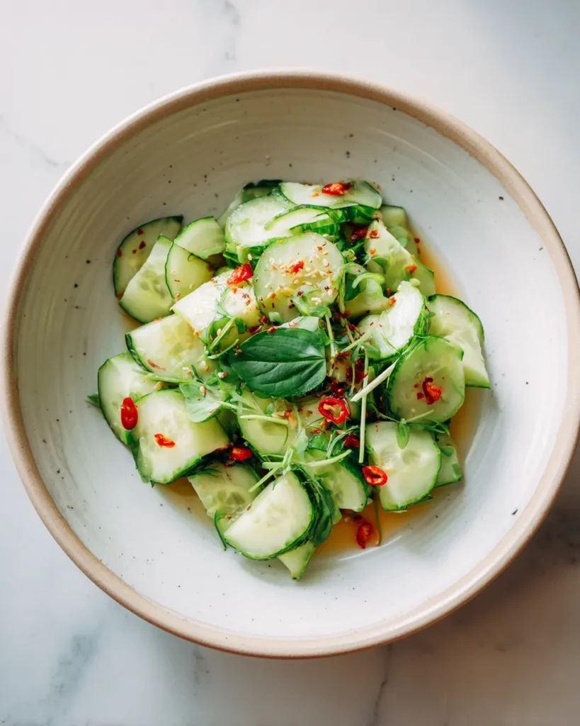 Photo of featured for Deliciously Crunchy: Asian Cucumber Salad Recipe
