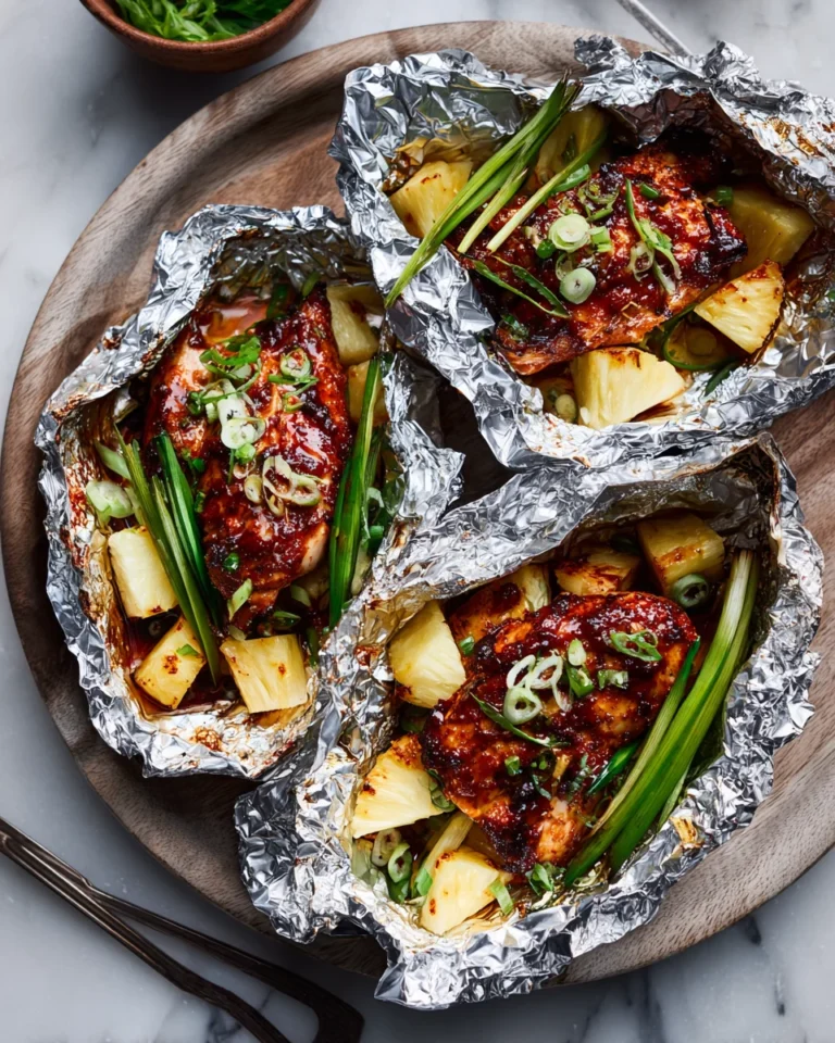 BBQ Pineapple Chicken Foil Packets - Easy Summer Grilling Recipe