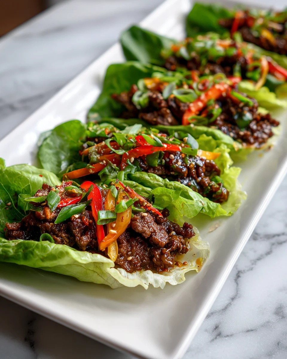 Beef Bulgogi Lettuce Wraps: Delicious Korean Delight