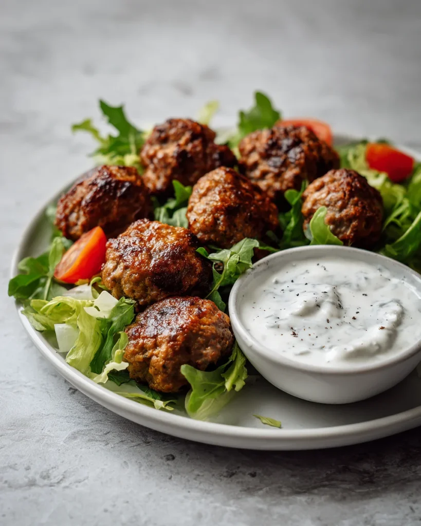 Beef Kofta with Yogurt Dip