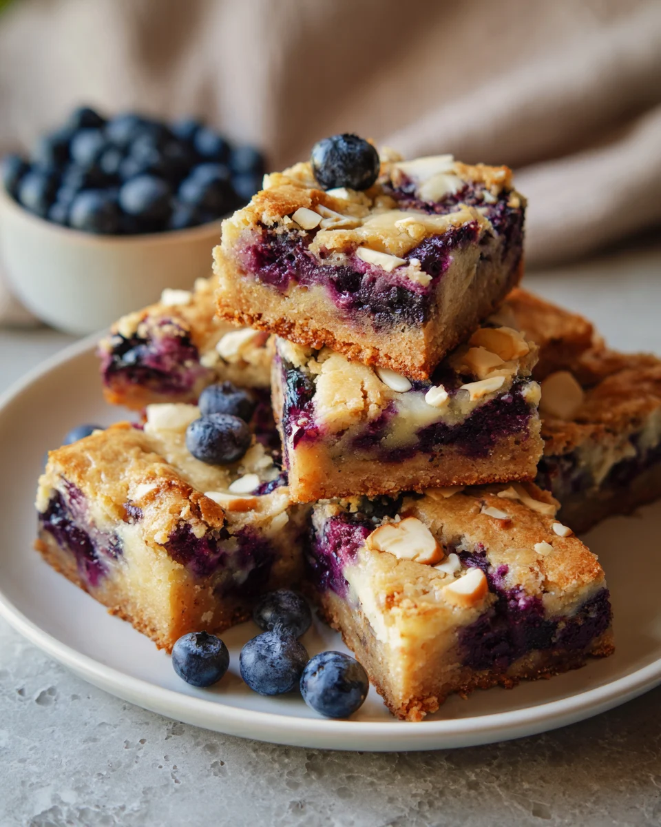 Deliciously Decadent: Blueberry White Chocolate Blondies