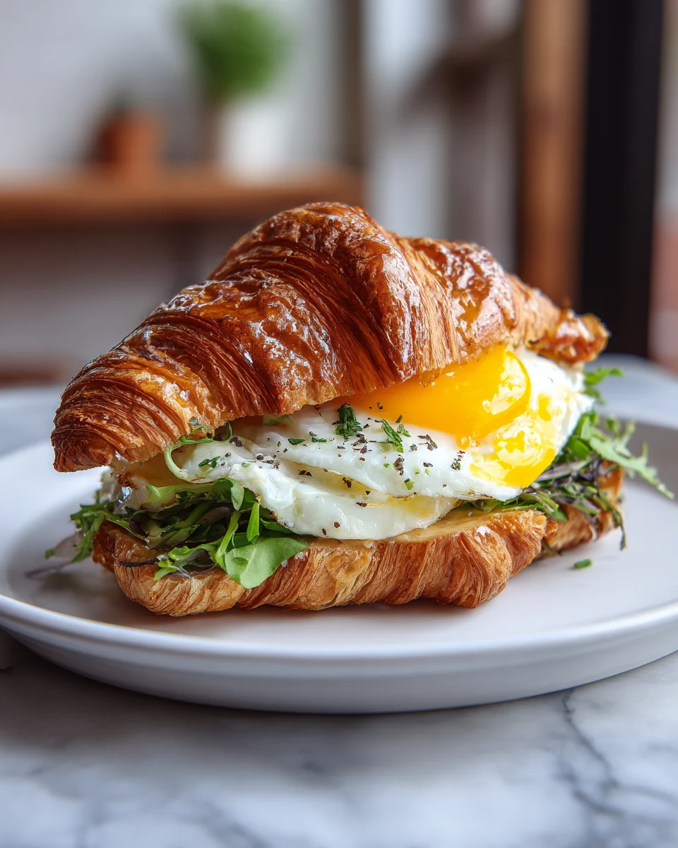 Breakfast Croissant Melt with Honey Butter
