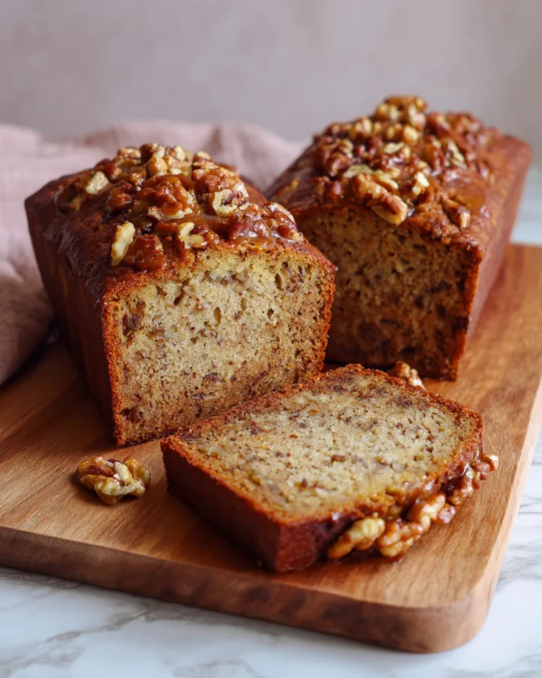 Caramel Banana Bread with Walnuts