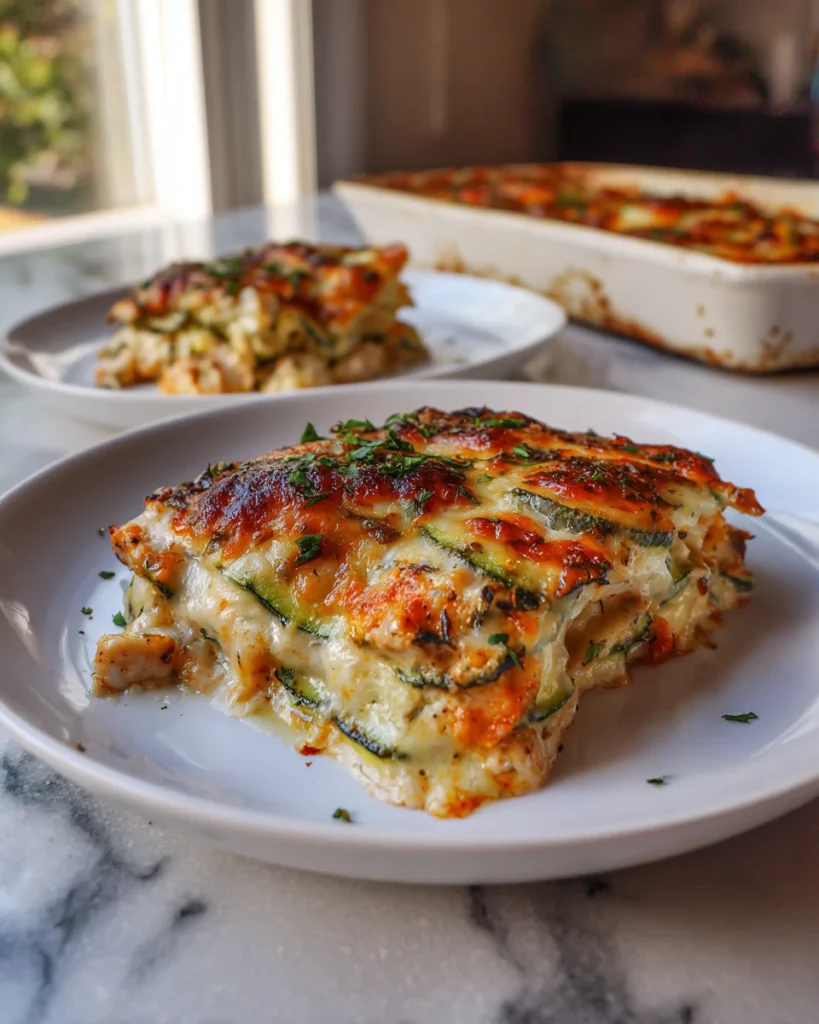 Cheesy Zucchini and Chicken Bake
