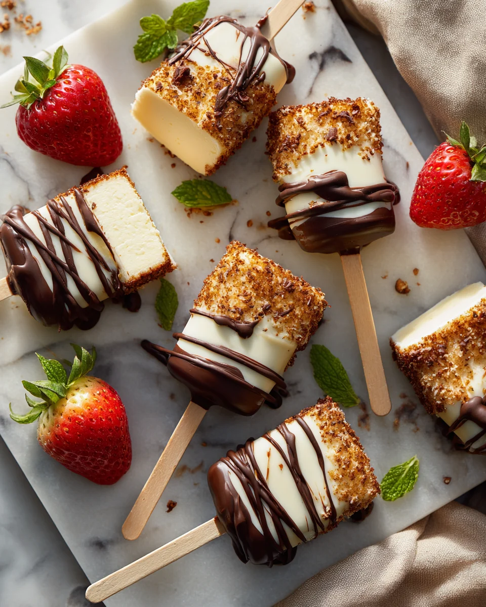 Chocolate Dipped Cheesecake Pops