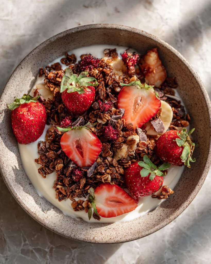 Chocolate Granola Yogurt Bowl