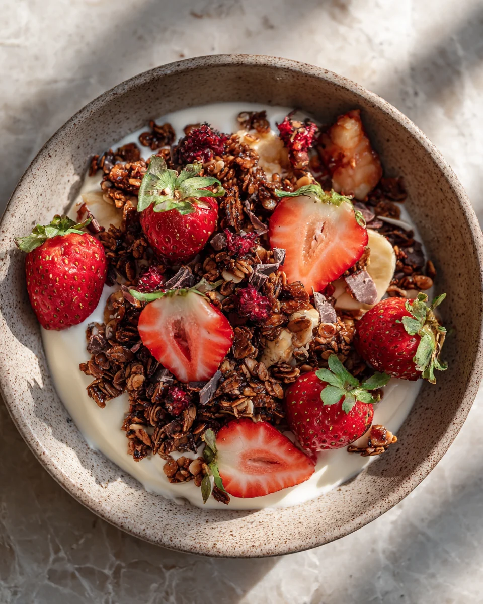 Chocolate Granola Yogurt Bowl