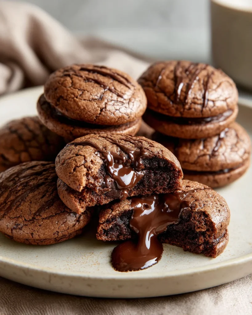 Chocolate Hazelnut Lava Cookies