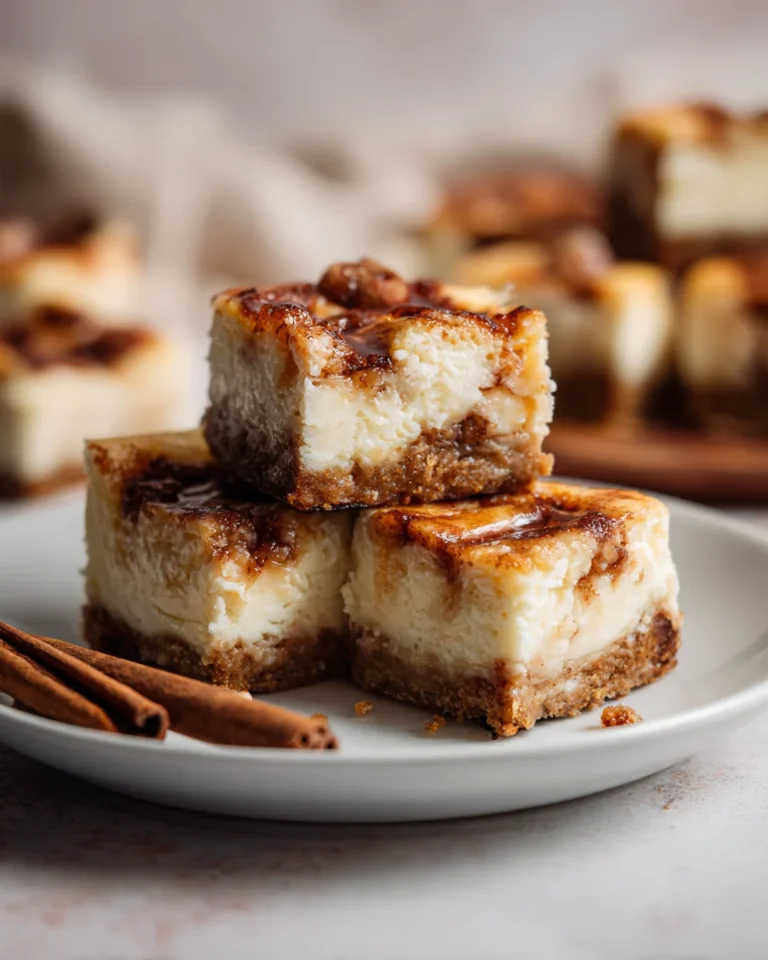 Cinnamon Roll Cheesecake Bars