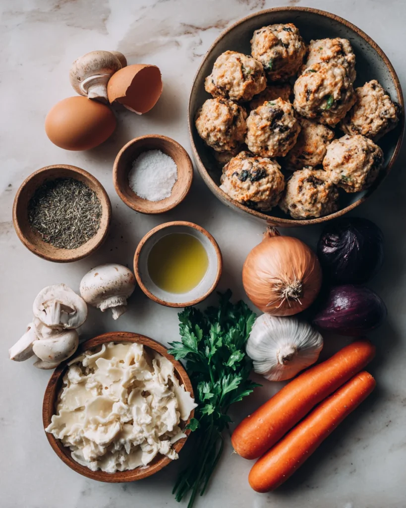Creamy Mushroom Chicken Meatballs