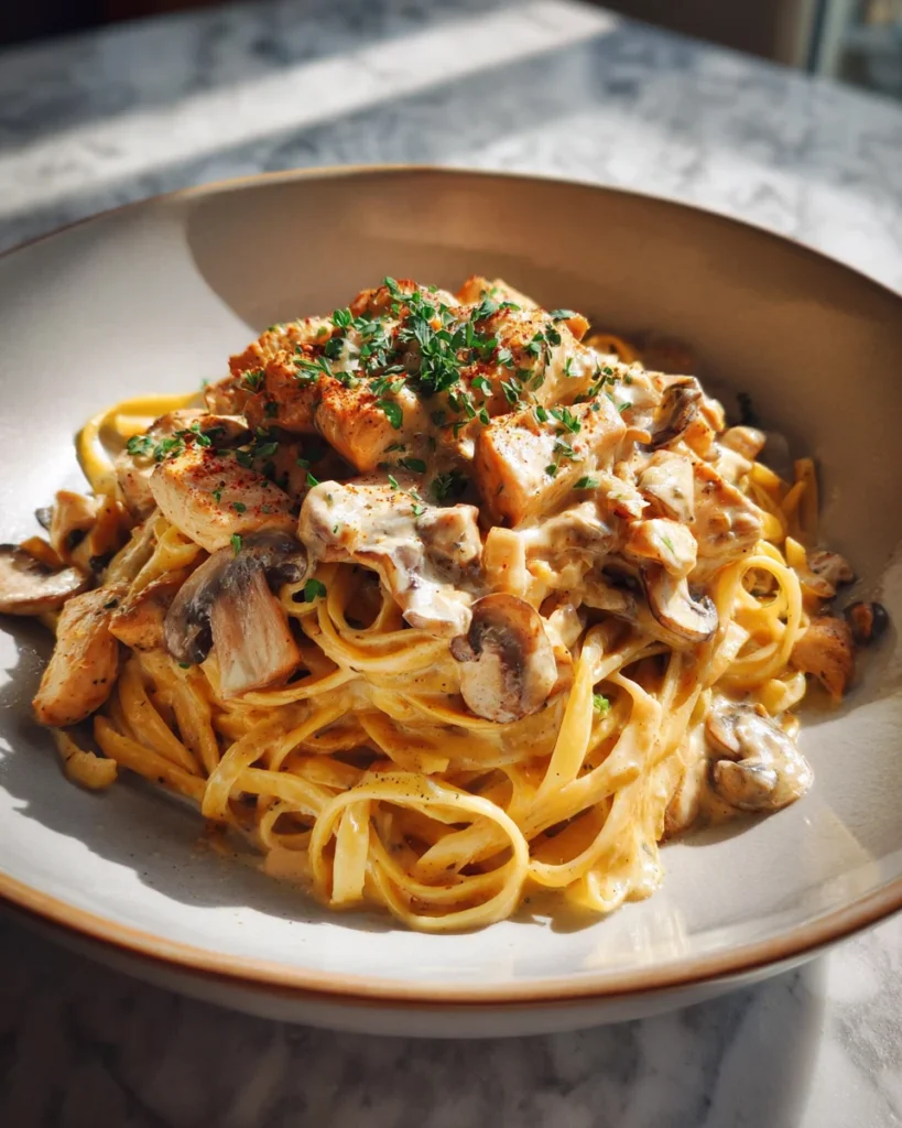 Creamy Mushroom Chicken Pasta