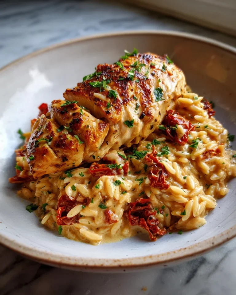 Creamy Sun-Dried Tomato Orzo Chicken