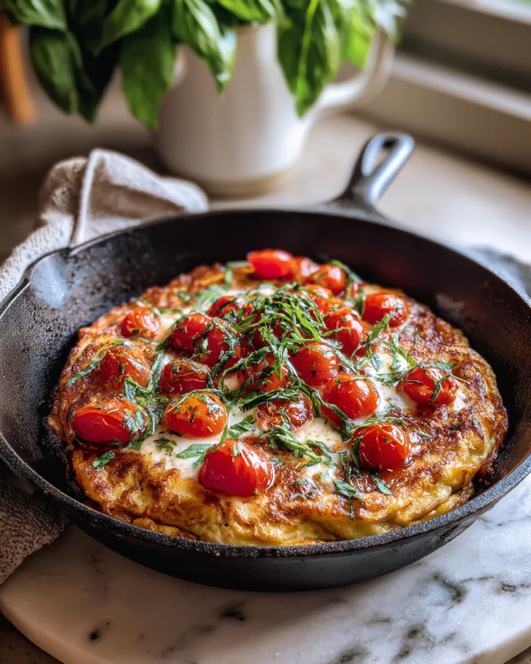 Crispy Mozzarella Pancake Skillet