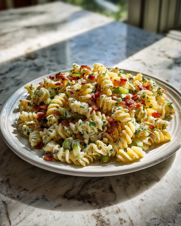 Dill Pickle Bacon Pasta Salad