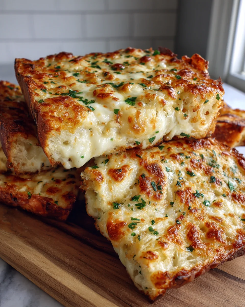 Garlic Bread Grilled Cheese Explosion