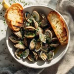 Garlic Butter Clams with Bread Recipe - Easy & Delicious