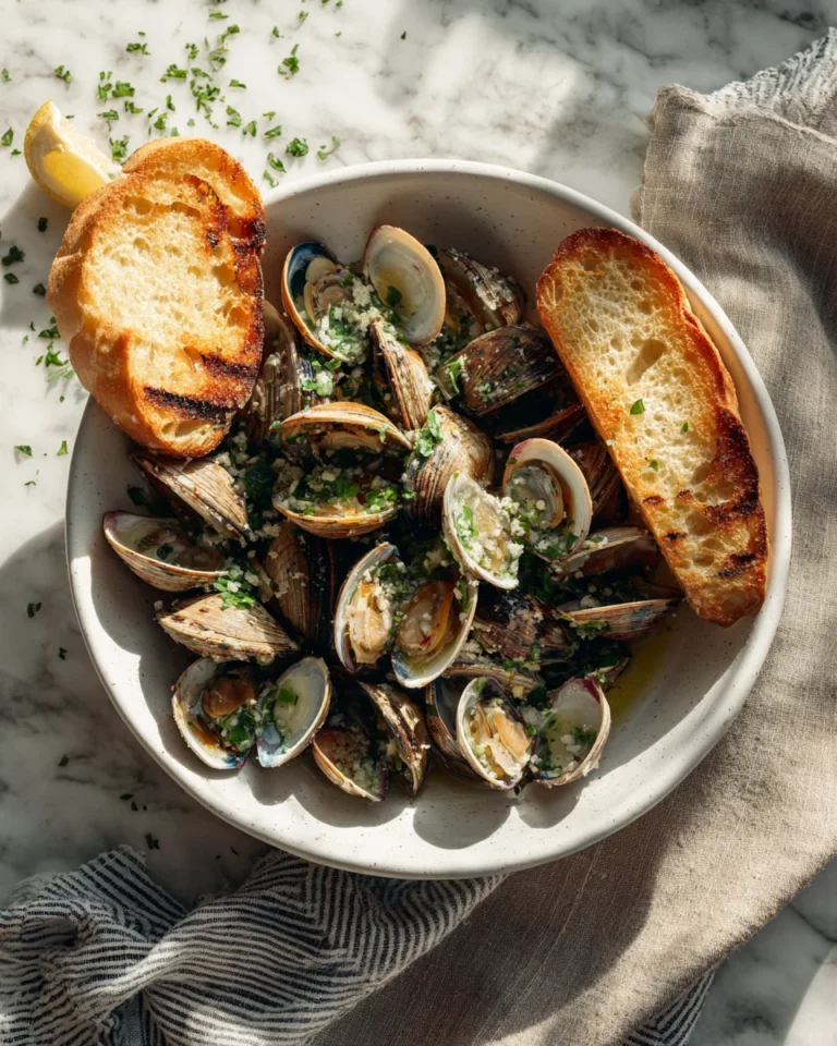 Garlic Butter Clams with Bread: A Delightful Seafood Experience