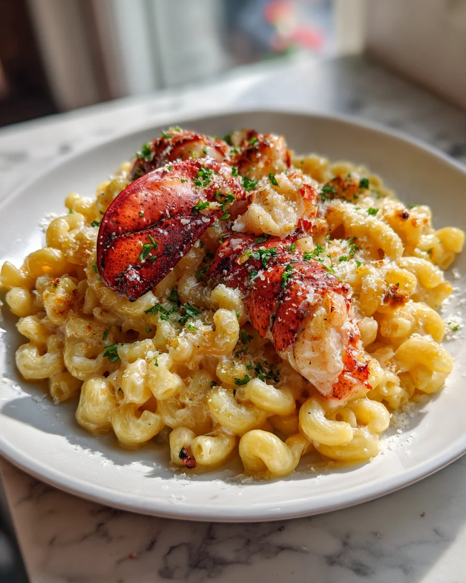 Garlic Butter Lobster Mac and Cheese