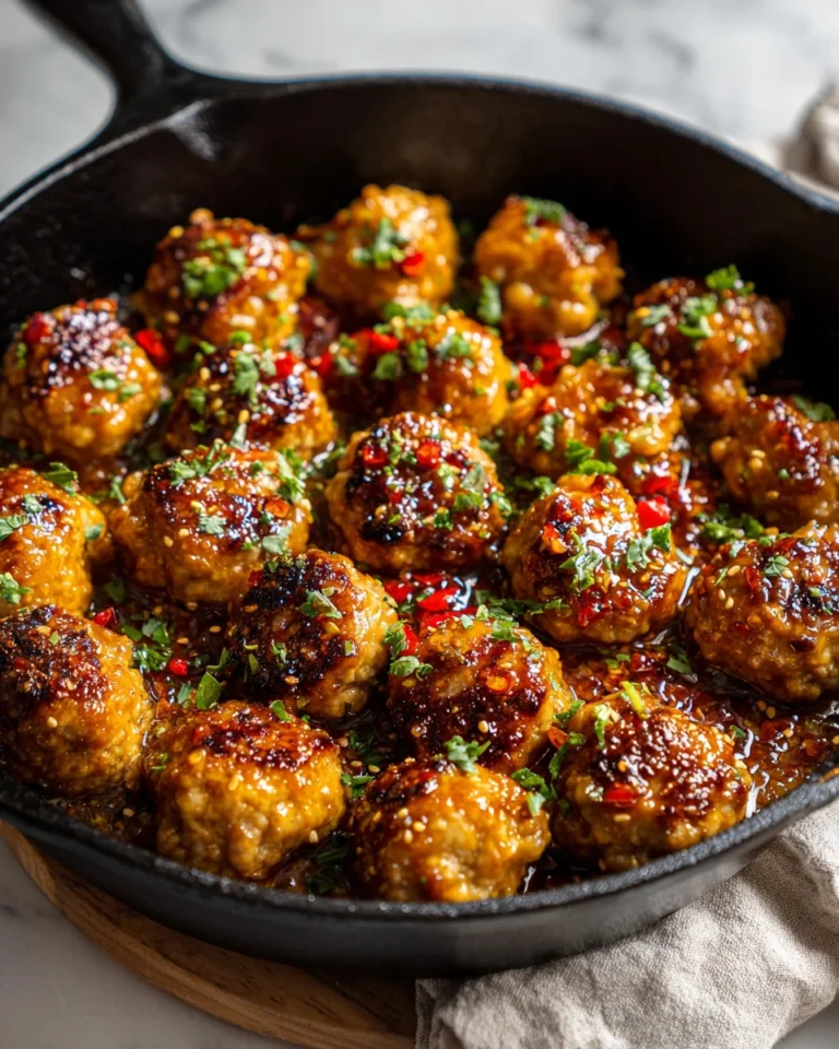 Honey Garlic Butter Meatball Skillet