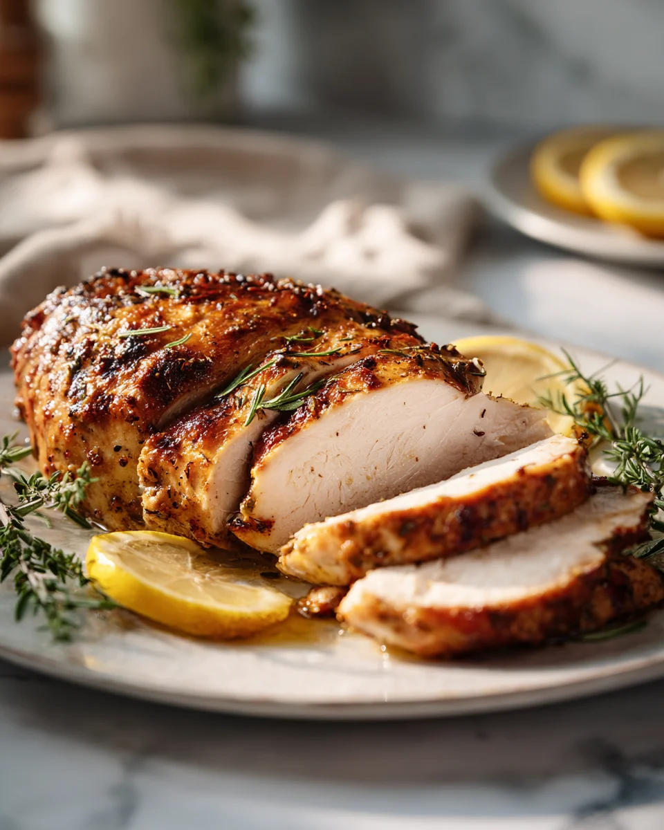 Lemon Garlic Roast Turkey Breast