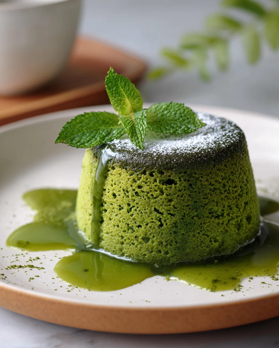 Matcha White Chocolate Lava Cake